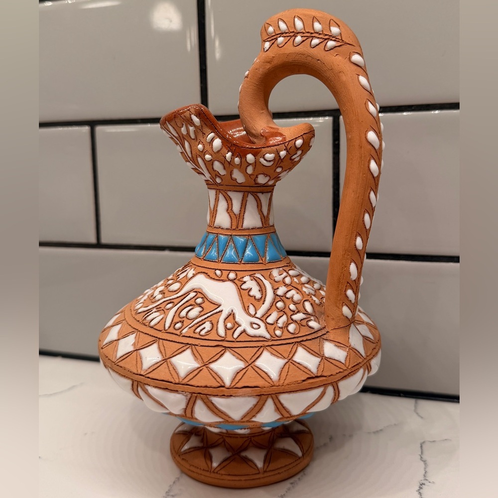 Apollon Keramik Rodas Vintage Greek Clay Vase - Picture 3 of 7